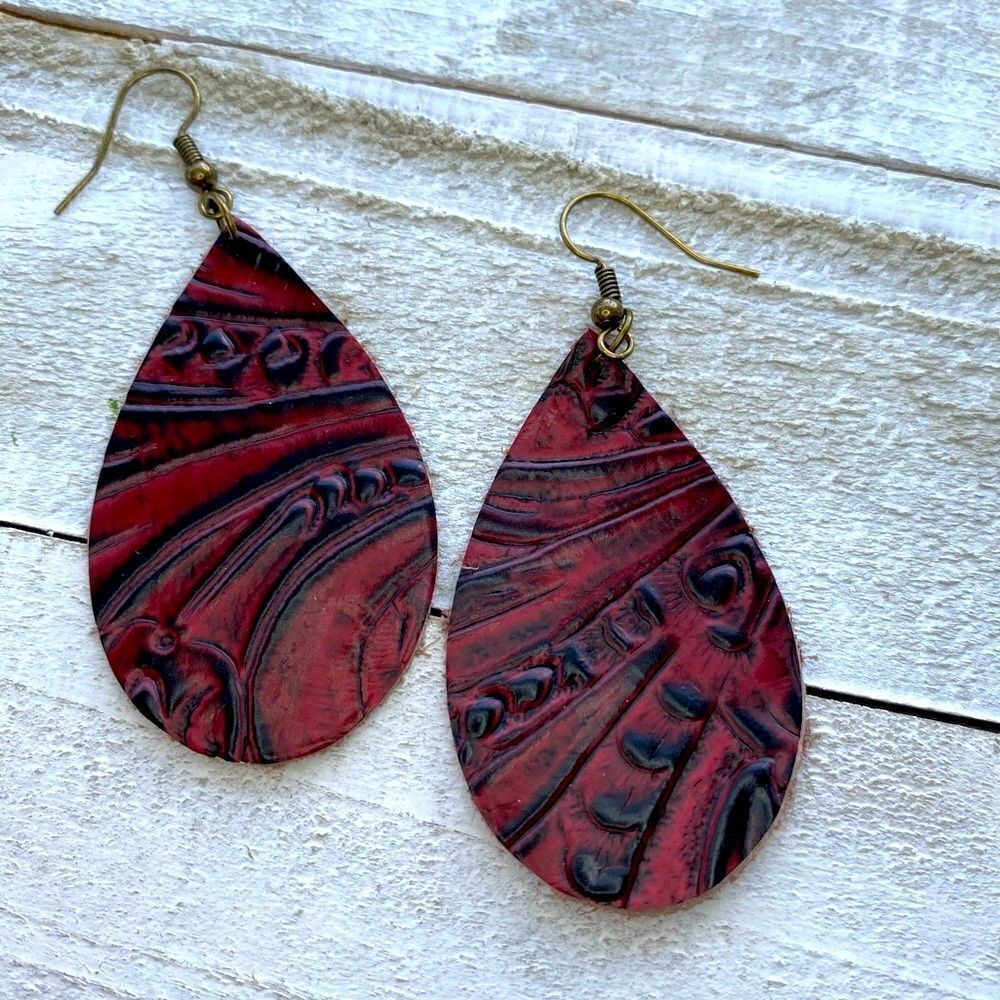Artisan  Leather Earrings